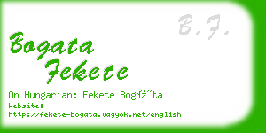 bogata fekete business card
